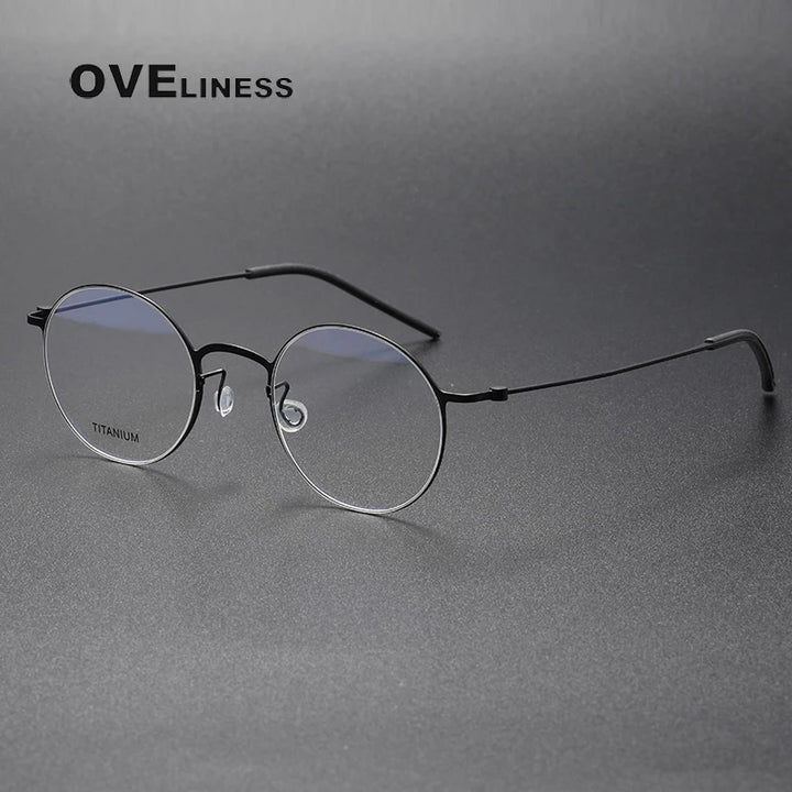 Oveliness Women's Full Rim Oval Round Titanium Eyeglasses 395504