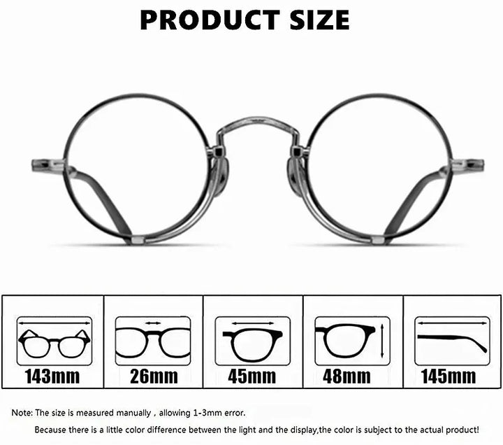 Aimee Unisex Full Rim Round Titanium Acetate Eyeglasses 369153
