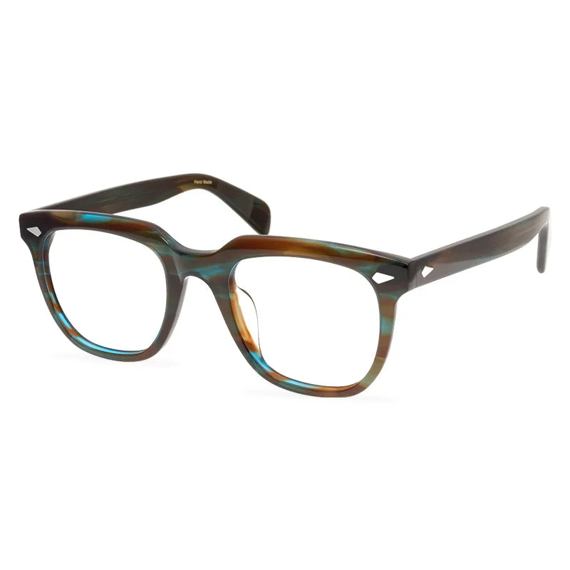 Nobler Unisex Full Rim Square Oval Acetate Eyeglasses 9571 Full Rim Nobler C1  