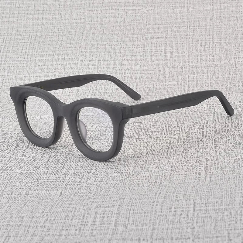 Cubojue Unisex Full Rim Square Acetate Reading Glasses Hmc46 Reading Glasses Cubojue grey 0 