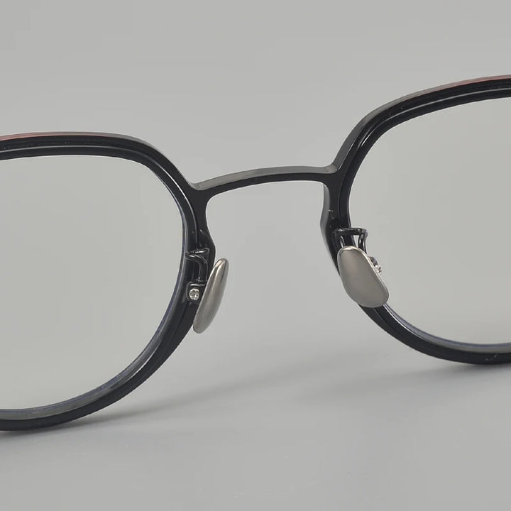 Muzz 8316 unisex oval IP titanium prescription eyeglasses — view 6