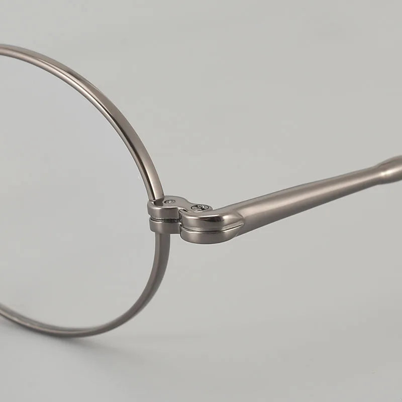 Muzz Unisex Full Rim Small Round Titanium Eyeglasses Mu01 Full Rim Muzz   