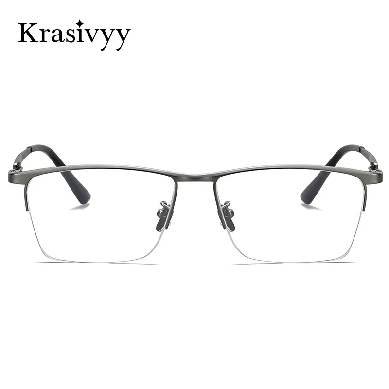 Krasivyy Men's Full Rim Square Titanium Prescription Eyeglasses ARLT5951 - view 2