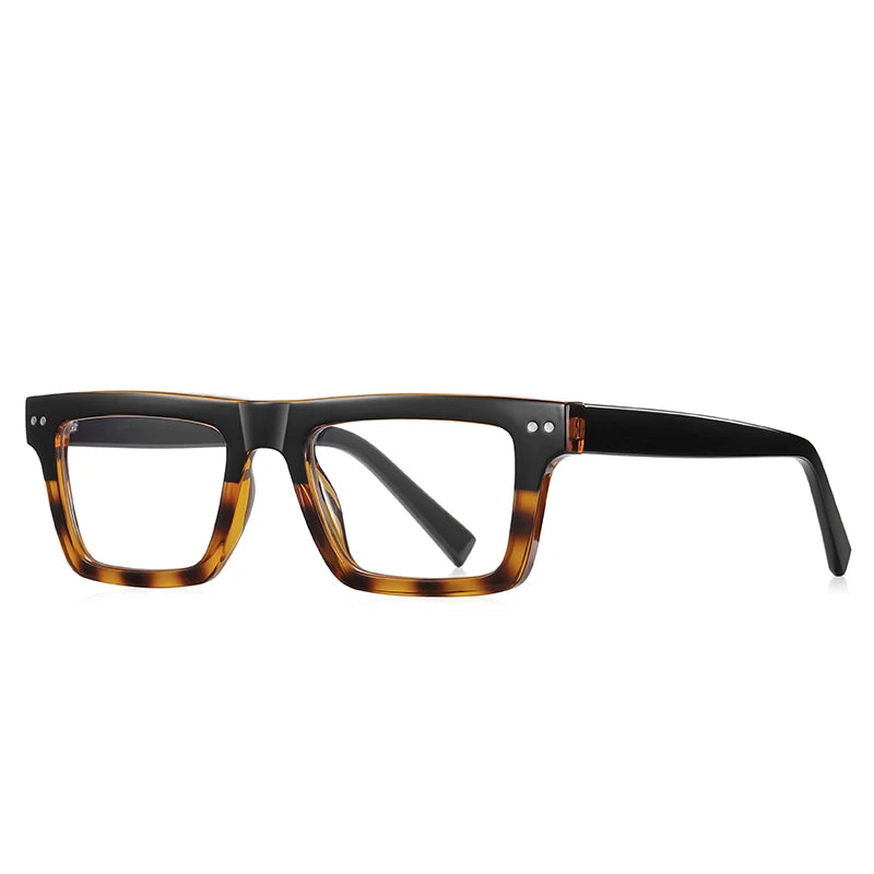Reven Jate Unisex Full Rim Square Brow Line Tr 90 Alloy Eyeglasses 662196
