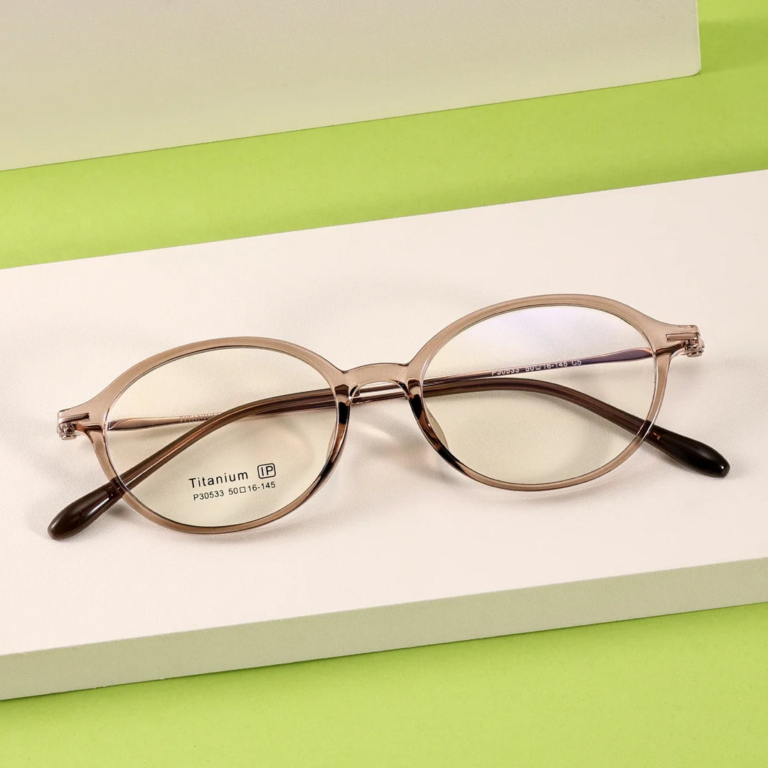 Xbora Women's Full Rim Oval Tr 90 Titanium-Alloy Eyeglasses 530533