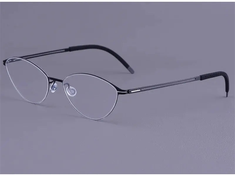 Bobbie 465951 Women’s Screwless Full Rim Oval Titanium Frames — view 1 | Bobbie at FuzWeb