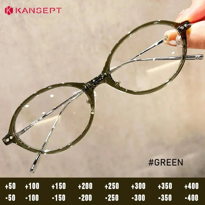 Kansept Unisex Full Rim Oval Tr 90 Metal Frames 180100 FuzWeb