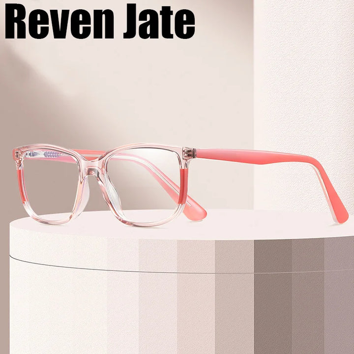 Reven Jate Unisex Youth's Full Rim Square Tr 90 Alloy Eyeglasses 992003