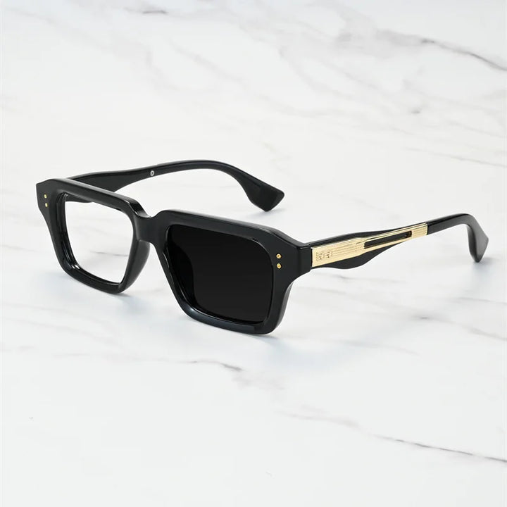 Kocolior Unisex Full Rim Square Alloy Tr 90 Photochromic Reading Glasses 642459