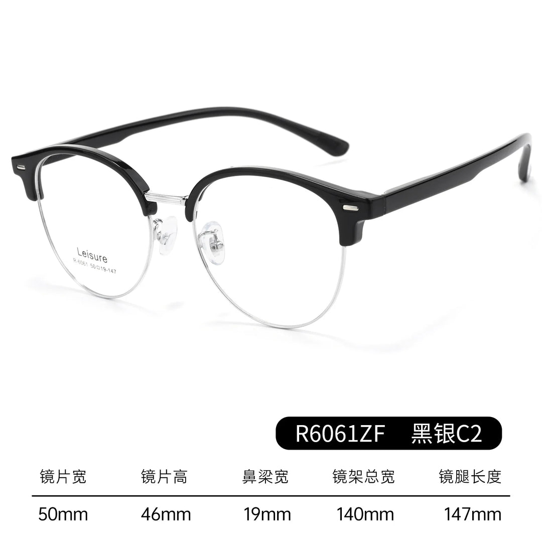 Bclear Unisex Semi Rim Browline TR90 Eyeglasses BSF-R6061ZF