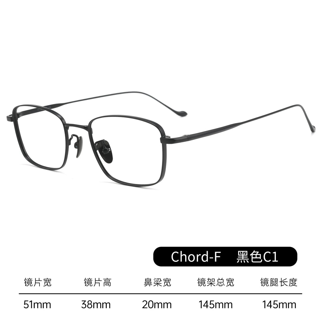 Bclear Unisex Full Rim Square Titanium Eyeglasses Fuz 13