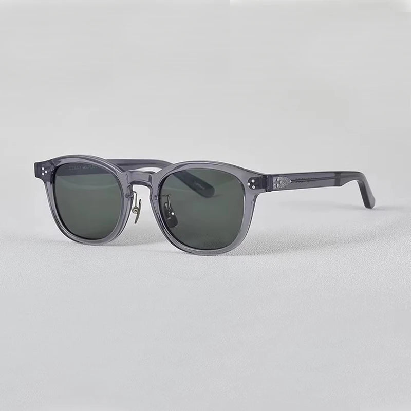 Black Mask Men Full Rim Square Acetate Polarized Sunglasses Fuz 17