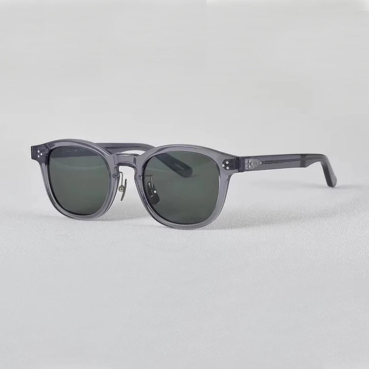 Black Mask Men Full Rim Square Acetate Polarized Sunglasses Fuz 17