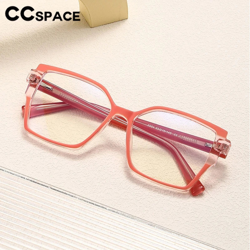 CCspace Women's Full Rim Square Cat Eye Polycarbonate Eyeglasses 301332 Full Rim CCspace   