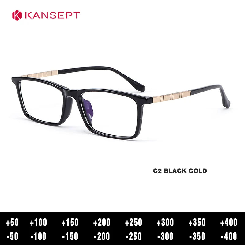 Kansept Unisex Full Rim Square Tr 90 Titanium Reading Glasses 86085