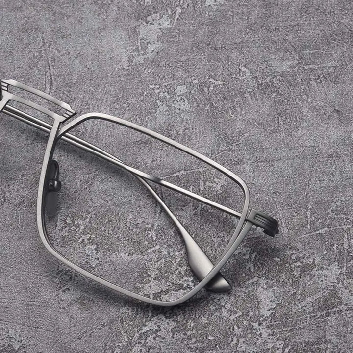 Blackmask Unisex Full Rim Square Titanium Eyeglasses BM-D125