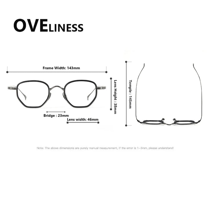 Oveliness Unisex Full Rim Square Titanium Eyeglasses 641235