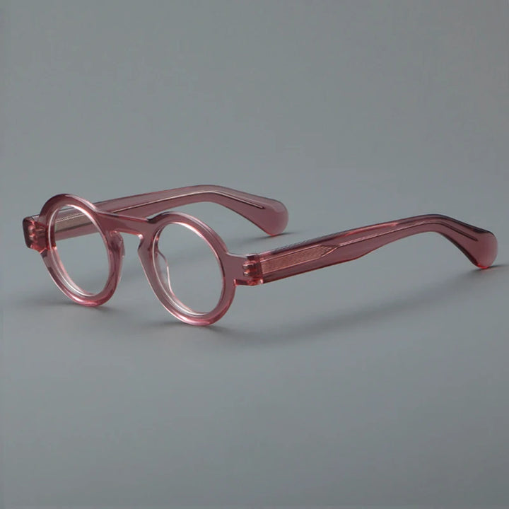 Hewei Unisex Full Rim Round Acetate Eyeglasses 882218 Full Rim Hewei pink  