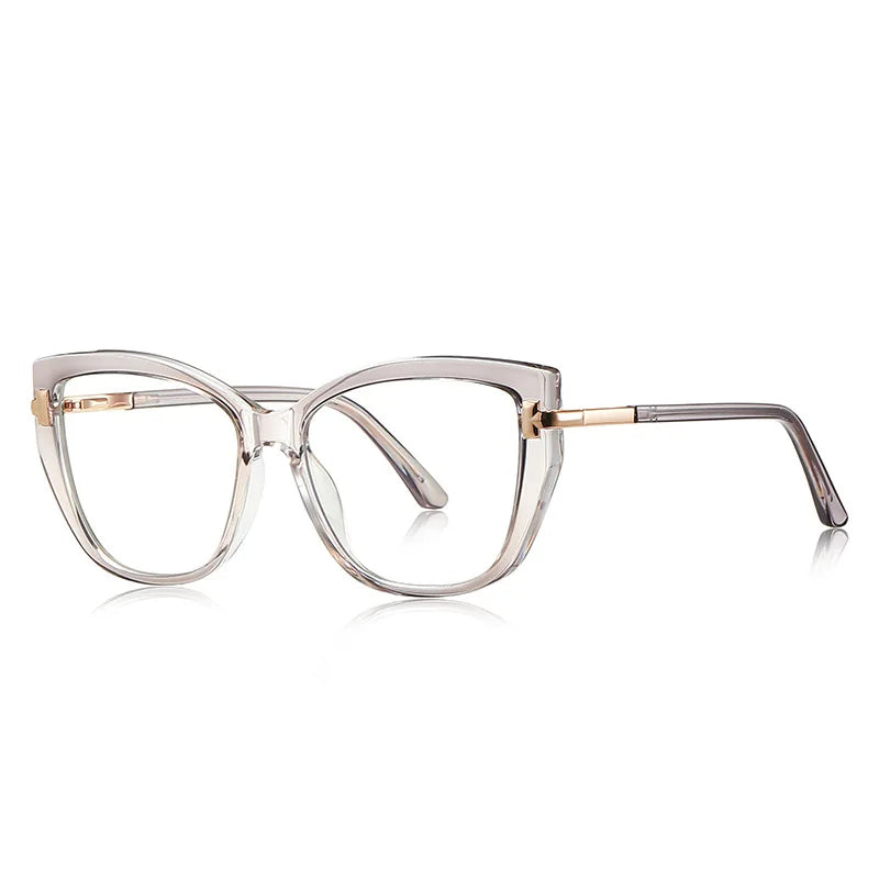 CCspace Women's Full Rim Square Cat Eye Tr 90 Titanium Reading Glasses 310882
