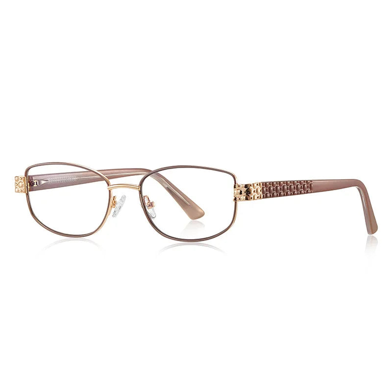 Xbora Women's Full Rim Oval Tr 90 Alloy Eyeglasses 523164