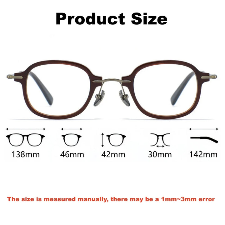 Xbora Unisex Full Rim Round Titanium &amp; Acetate Eyeglasses 98512 — view 2 | Xbora at FuzWeb