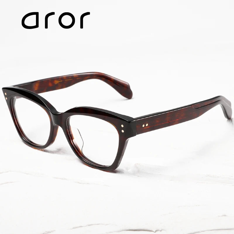 Aror Women's Full Rim Square Cat Eye Thick Acetate Eyeglasses 492761 Full Rim Aror