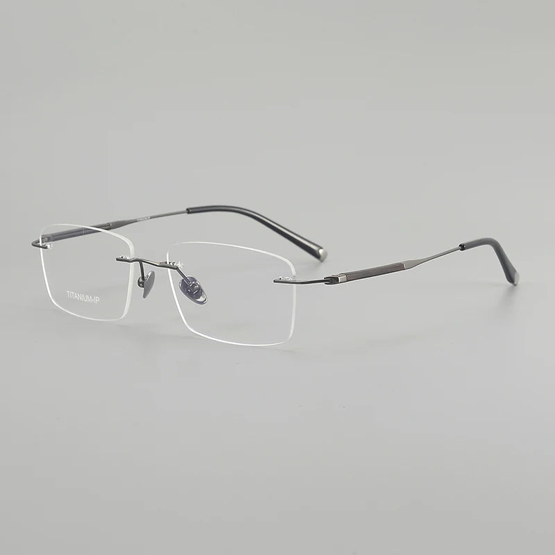 Muzz ZRB2 men's rimless pure titanium prescription eyeglasses — view 5