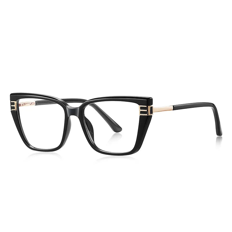 CCspace Women's Full Rim Square Tr 90 Titanium Reading Glasses 311117