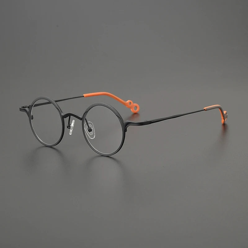 Gatenac Women's Full Rim Round Titanium Eyeglasses G85869
