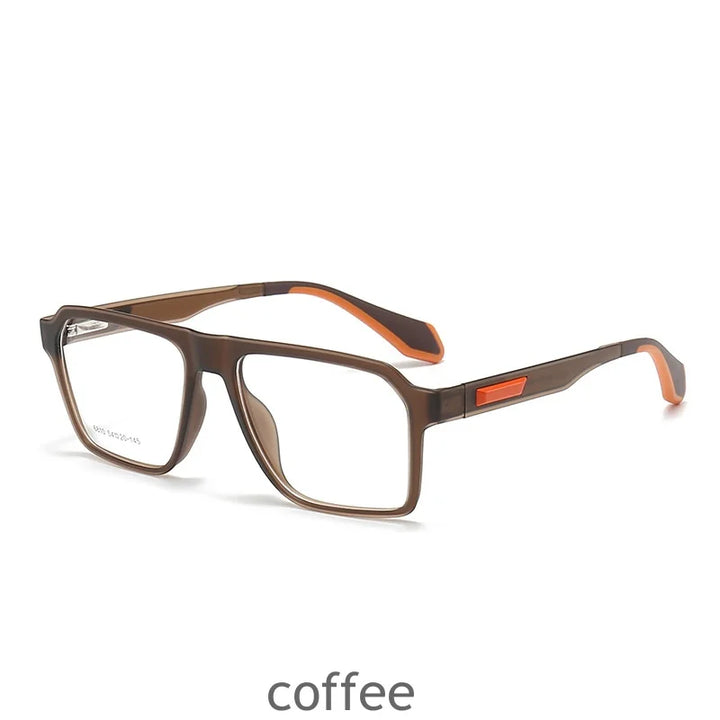 KatKani Unisex Full Rim Square Tr 90 Eyeglasses 6810 Full Rim KatKani Eyeglasses coffer  