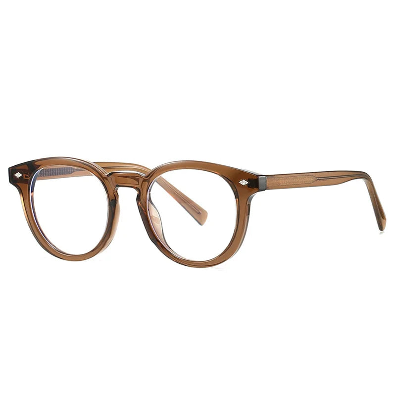 Kocolior Unisex Full Rim Round Tr 90 Photochromic Reading Glasses 28020