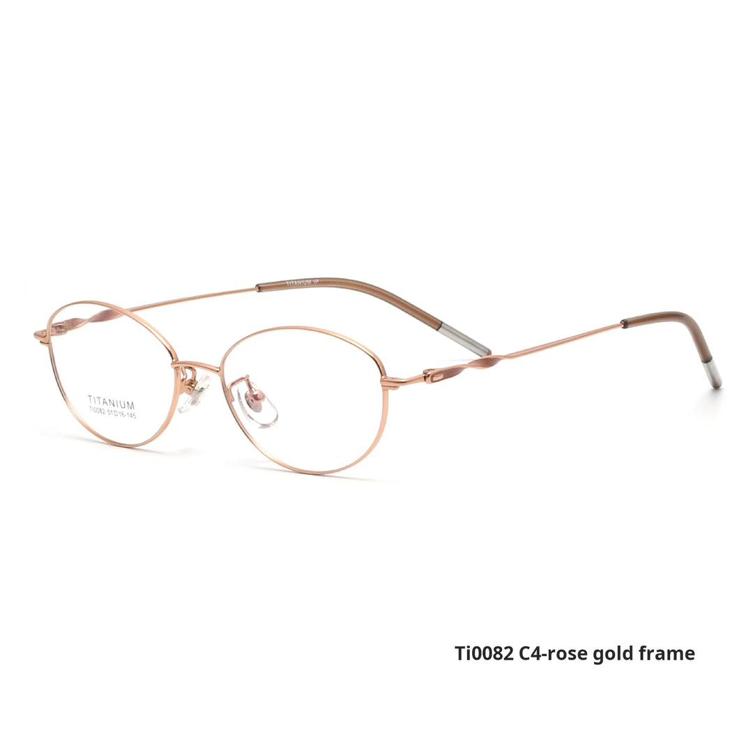 Xbora Women's Full Rim Oval Square Titanium Eyeglasses 540082