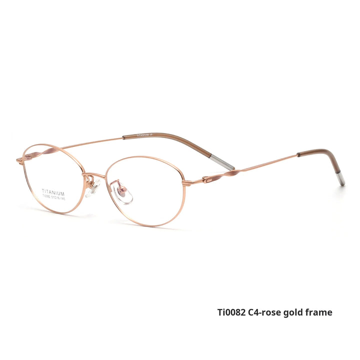 Xbora Women's Full Rim Oval Square Titanium Eyeglasses 540082