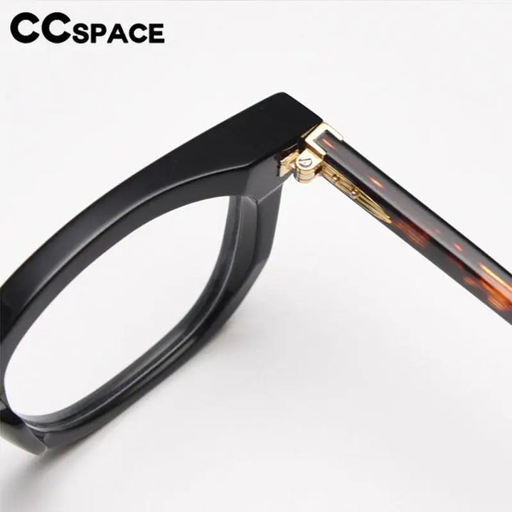 CCspace Unisex Full Rim Big Square Acetate Eyeglasses 57347 Full Rim CCspace   