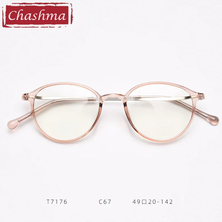 Chashma Ottica Women's Full Rim Round Tr 90 Titanium Eyeglasses 71764