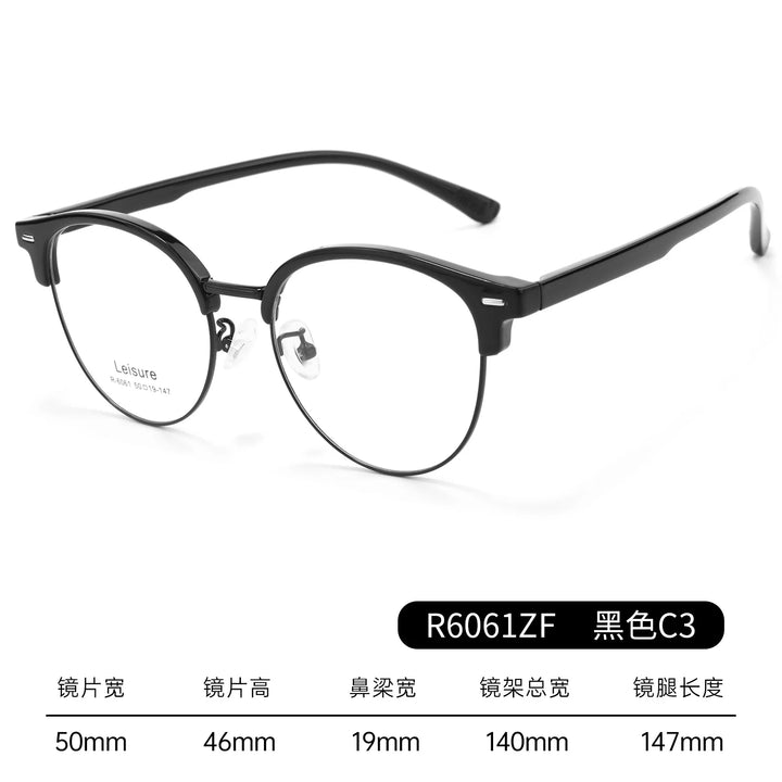 Bclear Unisex Semi Rim Browline TR90 Eyeglasses BSF-R6061ZF