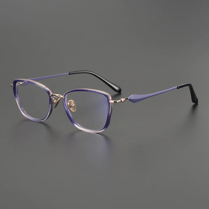 Gatenac Unisex Full Rim Cat Eye Acetate Titanium Eyeglasses Gxyj2027