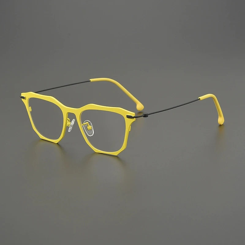 Gatenac Unisex Full Rim Square Brow Line Titanium Eyeglasses G85838