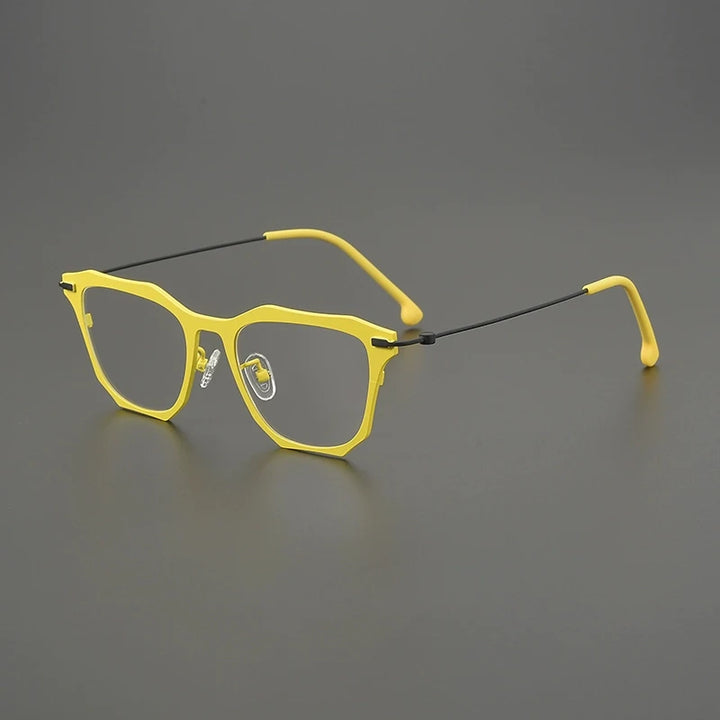 Gatenac Unisex Full Rim Square Brow Line Titanium Eyeglasses G85838