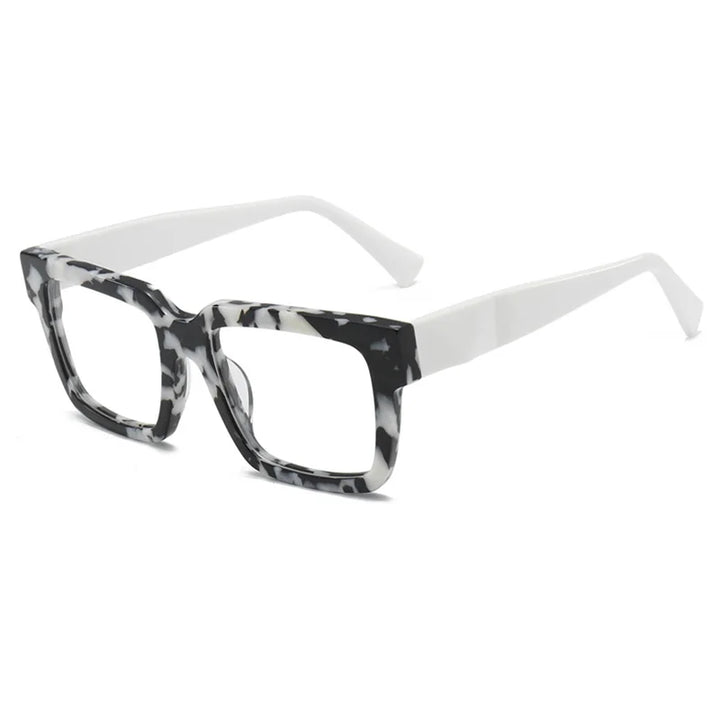 Kocolior Men's Full Rim Square Brow Line Acetate Reading Glasses 71016