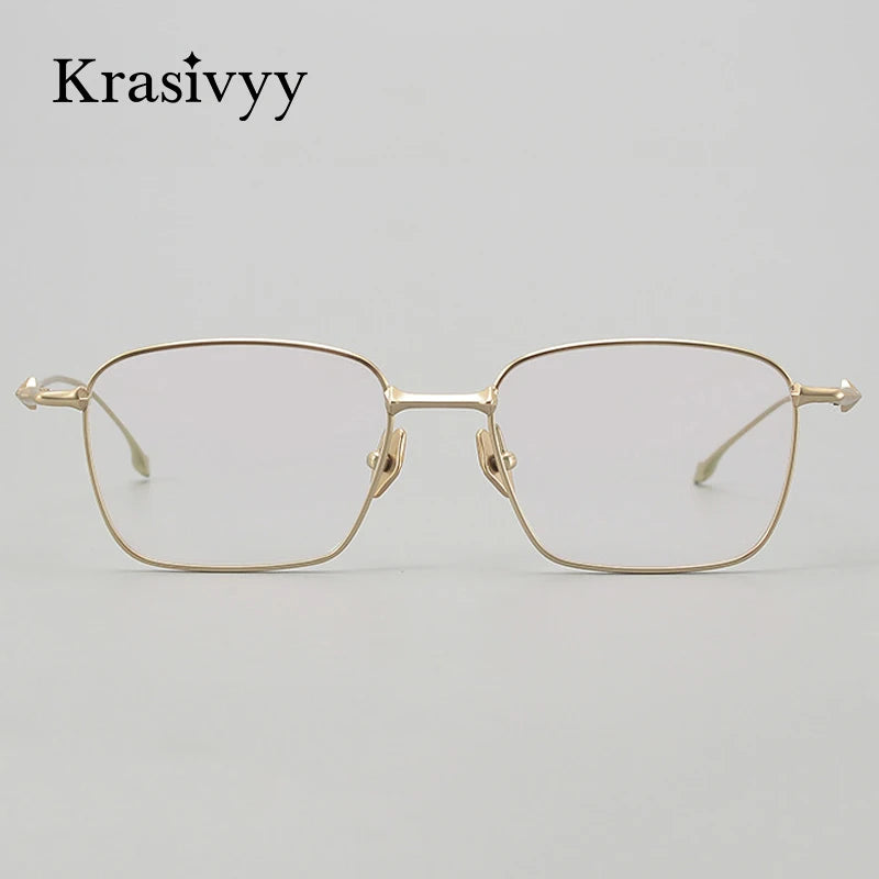 Krasivyy Men's Full Rim Square Titanium Eyeglasses A0201 Full Rim Krasivyy   