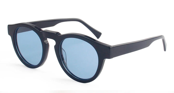 Esnbie Unisex Full Rim Oval Round Acetate Sunglasses 241001