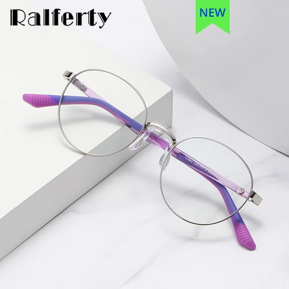 Ralferty Women's Full Rim Small Round Oval Alloy Eyeglasses R842 Full Rim Ralferty   