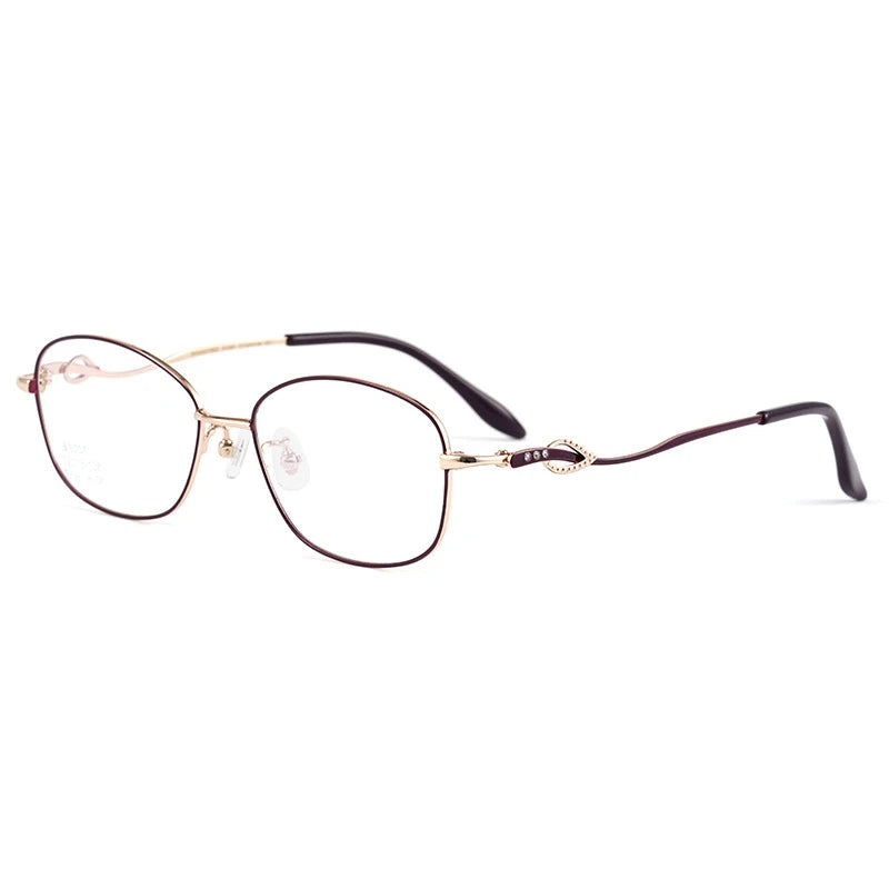 Hotony Women's Full Rim Oval Square Titanium Eyeglasses 106007