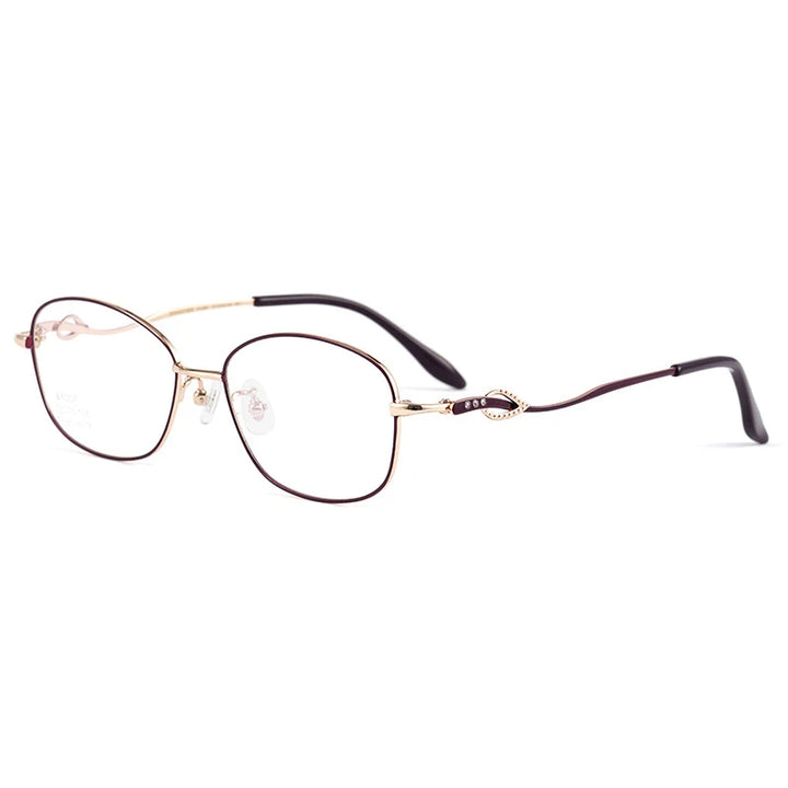 Hotony Women's Full Rim Oval Square Titanium Eyeglasses 106007