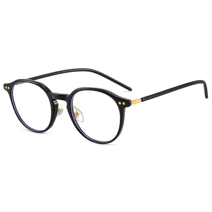 Momoja Women's Full Rim Oval Round Acetate Steel Eyeglasses 72272