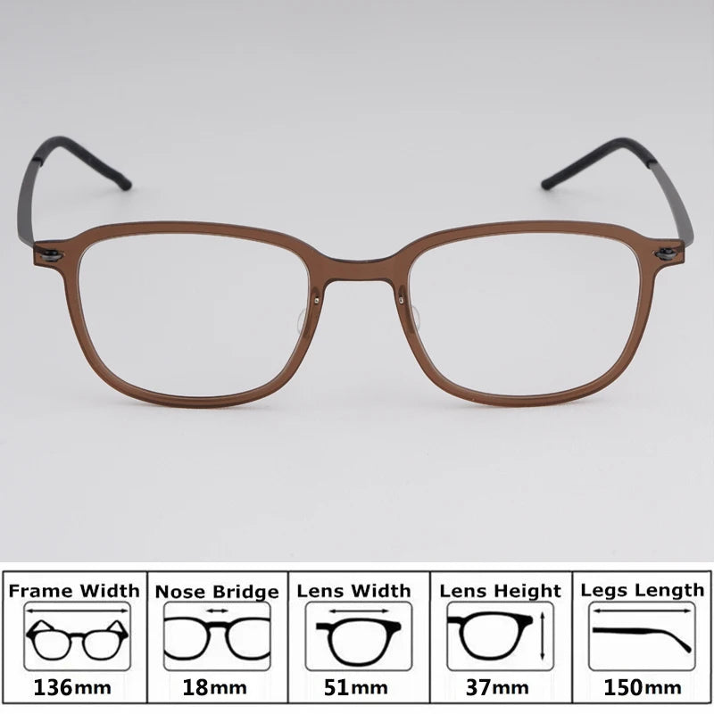 Bobbie Unisex Full Rim Square Acetate Eyeglasses 65-Series