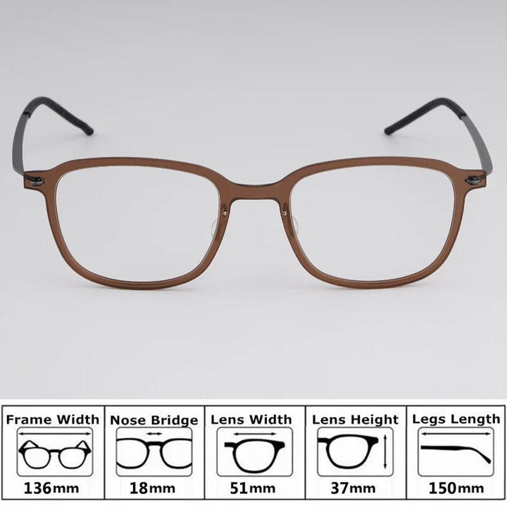 Bobbie Unisex Full Rim Square Acetate Eyeglasses 65-Series