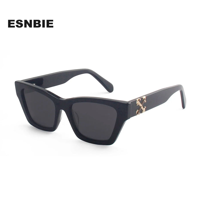 Esnbie Women's Full Rim Square Cat Eye Acetate Sunglasses 471231