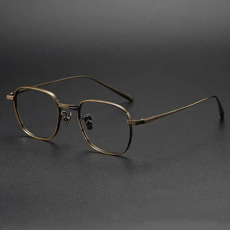Black Mask Women's Full Rim Square Titanium Eyeglasses 227025